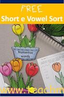 Short e vowel Sorting Teach Magically Blog