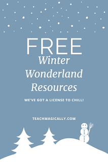 winter pin of free resources by Teach Magically