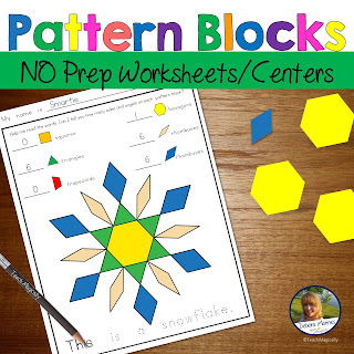 Pattern Block Pictures for Math Centers Teach Magically