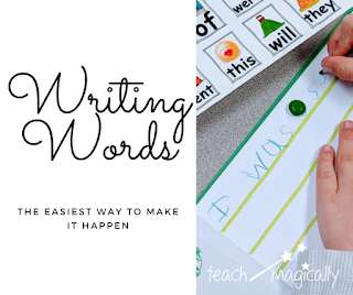 Writing Words Easily with Child's Writing from Teach Magically
