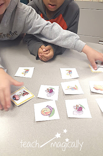 Teach Magically students playing rhyming memory