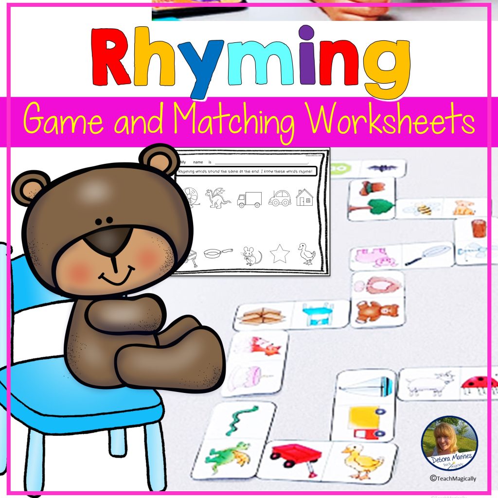Rhyming Domino Puzzles and Worksheets Teach Magically