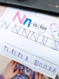 Letter n Handwriting Worksheet Teach Magically